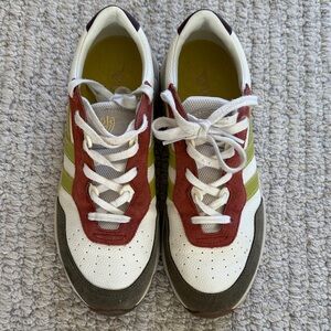 Gola Saturn Quadrant White, Red, and Green Women’s Sneakers